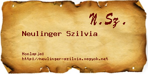 Neulinger Szilvia névjegykártya