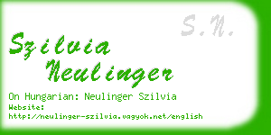 szilvia neulinger business card